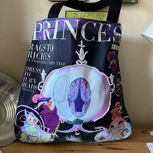 Unique Cinderella embellished tote bag